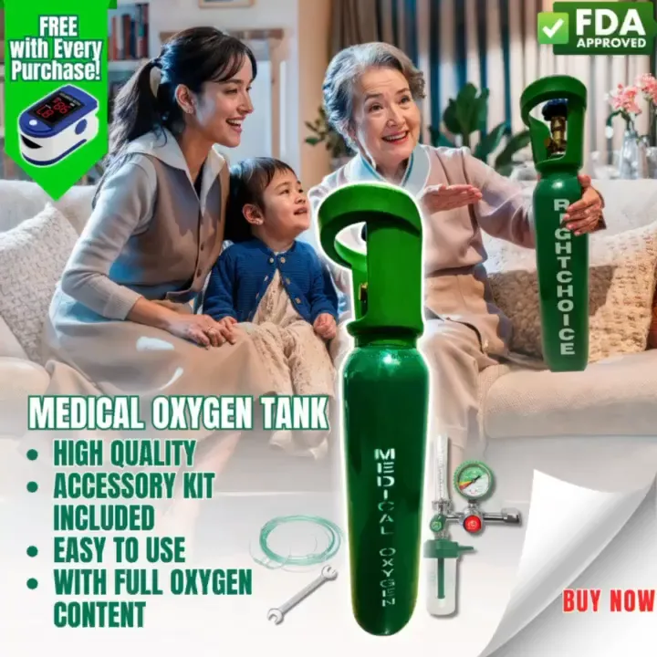 Right Choice [FDA Approved] Portable Medical Oxygen Tank 10 lbs set ...
