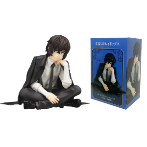 Bandai | 2 Kinds Bungo Stray Dogs Dazai Osamu Figurine Nakahara Chuuya Action Figures PVC Model Collection Noodle Stopper Birthday Gifts