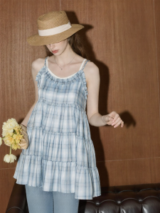 KUHNMARVIN | Đầm A-Line Cổ Plaid Viền Nơ