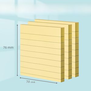 Deli Strong Adhesive Sticky Notes College Entrance Exam Horizontal Line Student Memo Paper Label Sticker High Aesthetic Value