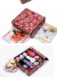 Washable Fabric Storage Box with Dividers for Underwear Shorts Home Use Covered Organizer for Underwear Socks And Shorts