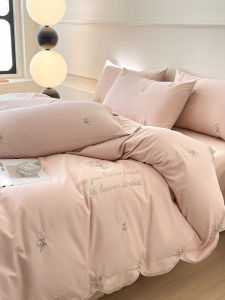 Delicate Rose Embroidery Cotton Sheet Set