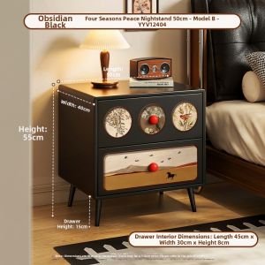 MR ART | French Vintage Style Solid Wood Bedside Cabinet