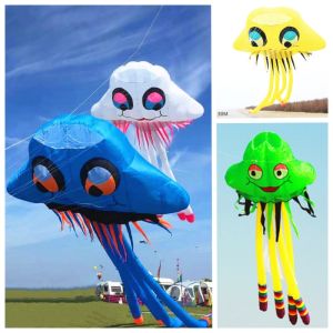 500cm jellyfish kite pendant flying outdoor toys adults kite reel soft kite show inflatable alien kites parachute beach kites