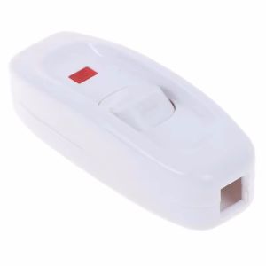 Inline Switch Cord Appliance Black/ White Switch Button ON OFF for Lamp Replacement Repair Control LED Electrical Extension