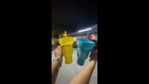 Cup with Snack Bowl 2 in 1 Re-usable and Eco Friendly Spill Proof and Water Proof