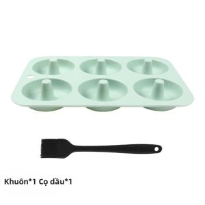 Khuôn Làm Bánh Donut Silicon Chống Dính Để Tự Làm Bánh - Chịu Nhiệt Dễ Tháo Khuôn Thân Thiện Với Môi Trường Phụ Kiện Nhà Bếp