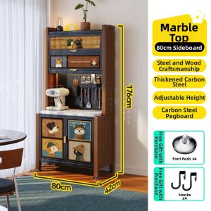 MEISD | Cream Style Metal Integrated Sideboard For Dining Room