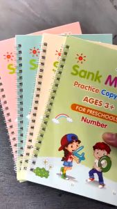 4 BUKU PENA /SET MAGIC PRACTICE BOOK / SANK MAGIC BOOK / Belajar Alfabet Lukisan Aritmatika Mat - CT