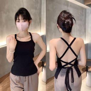 Áo Vest Hở Lưng Dây Đeo Ngực Nhỏ Cho Nữ Mùa Hè Gợi Cảm Pure Desire Áo Ngắn Bên Trong Áo Khoác Ngoài Áo Vest Hở Lưng