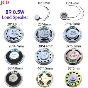 NO:01-15 1pcs Ultra-Thin Speaker 8R 32R 0.5W 1W 2W Loudspeaker Speaker Diameter 20 23 26 28 30 32 36 40 50MM With Terminal Cable
