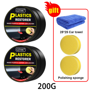 Car Plastic Restorer Auto Interior Panel Renewal Wax Coating Leather Plastic Rubber Polish Repair Auto Reconditioning Cream Care