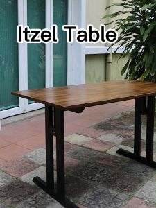 Itzel Table made of 100% Solid Rubberwood with strong stand and fully furnished for study desk working table