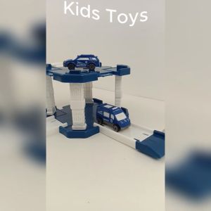Kids High Quality Rail Car Toy 360 Rotation Gliding Rail Car Toy Playset Parking Lot Toys for Kids Boys and Girls