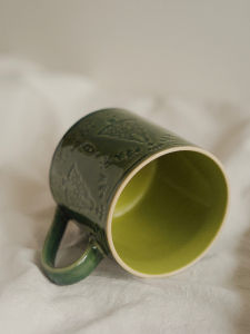 Retro Blue And White Porcelain Coffee Cup for Afternoon Tea Flower Tea Cup Cute Vintage Style Nordic Country Style Ceramic