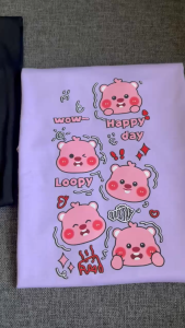 KOKO IMPORT - Baju Kaos Anak Loopy Perempuan Umur 2-16 Tahun Bahan Katun