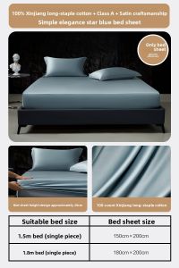 Mercury | Luxurious 100 Yarn-Count Long-Staple Cotton Bed Sheet Cover