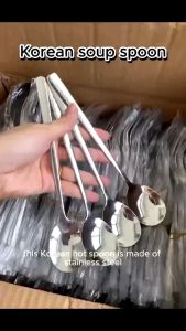 YYDS 1PCS Korean Cutlery Korean Style Flatware Stainless Steel Dining Spoon And Fork