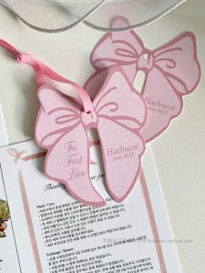 Creative Butterfly Knot Clothing Label Packaging Gift Box Tag Womens Childrens Clothing Label DIY Customizable FINEWORK YY02