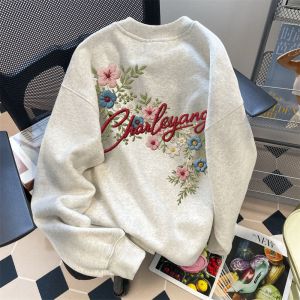 SUOSHE | Áo Hoodie In Chữ Hoa Dày Ấm 300kg