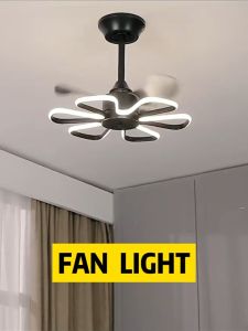 2 in 1 Fan lamp 100W Strong LED Ceiling Fan decoration lamparas Pendant lights with Light Smart 6 Speeds Fan Support Remote Control Suitable for Bedroom Corridor Dining Room Living Room Study Room