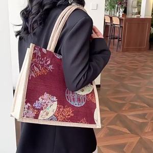 JIFANPAUL | Elegant Chinese Style Large Capacity Tote Bag