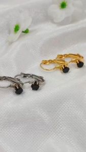 Anting Titanium & Stainless Steel Permata Lapis Emas