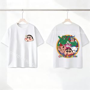 52TOYS | Crayons Shin-chan Children Front Back Print T Shirt Kawaii Boy Girl Short Sleeve Tee Shirt Summer Kids Clothes Anime Colour Tops