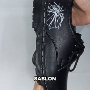 Mikihas - Sepatu Oxford Pria Kulit Hitam Tali 3 hole Original - Valcon 3 Hole