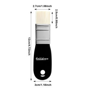 3 Sizes Flat Paint BrushesNylon Bristle Oil Paint BrushesProfessional Artist Brush for Acrylic Watercolor Gouache Painting