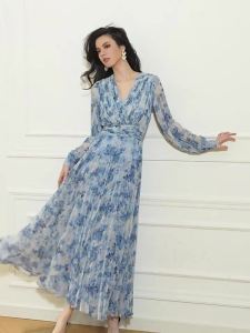 New Summer Azure Vacation Dress