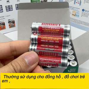 Hộp 40 viên pin Con Thỏ AA/AAA 1.5V chính hãng – Pin tiểu pin đũa dùng cho remote đồng hồ đồ chơi