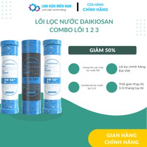 COMBO lõi lọc nước số 123 DAIKIOSAN - PP - CTO ANTHRACITE - PP