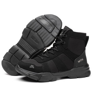 Indestructible Steel Toe Mens Safety Shoes Light Mens Work Boots Anti Smash Impact Resistant Construction Industrial Footwear