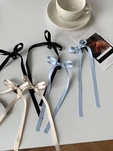 Jepit Rambut Model Simpul Pita Panjang Korea Mini Ribbon Korean Hair Claw