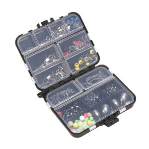 【HFM】 162pcs Fishing Accessories Kit Hooks Swivels Fishing Sinker Tackle Box