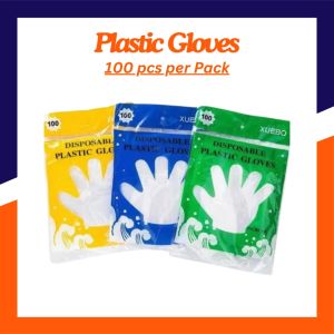 100 pcs Disposable Plastic Gloves
