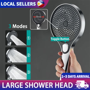 Telephone Shower Head 13cm Large Panel 3 Modes Water-Saving  Universal Rainfall Sprinkler Nozzle Adjustable