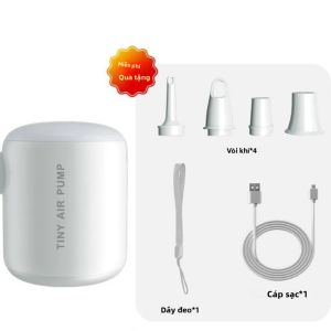 Máy Bơm Không Khí Mini Máy Bơm Hơi Điện Cầm Tay Cho Nệm Hơi Giường Bơi - Công Cụ Bơm Hơi Cắm Trại Ngoài Trời Nhỏ Gọn