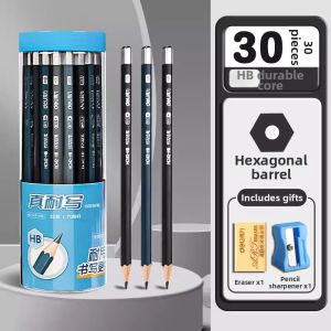 deli | Non-Toxic Groping Pencil Elementary School Students Correct Posture Coarse Thick Triangle Rod 2B HB Set