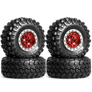 Bánh Xe Beadlock Bằng Nhôm Lắp Ráp Sẵn 1.3 Inch Với Lốp Cao Su 64mm Dành Cho Xe RC Crawler SCX24 TRX4M 1/18 1/24 - Phụ Kiện Nâng Cấp