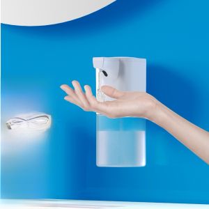 Automatic Foam Hand Washer Gel Soap Dispenser Wall Mounted USB Foam Machine Plastic Material 550ml Capacity for Personal Care