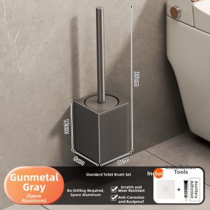 No-drilling Toilet Brush Holder With Storage Rack