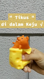 ( BISA COD ) PROMO Squishy Pop Up Squirrel Mainan Anak Silikon Tikus Tupai Stress Ball SNI