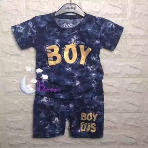 BOBOBAM BAJU BAYI LAKI-LAKI SETELAN ANAK COWO LUCU STELAN COWOK 6-12 BULAN KEREN TRENDY TIE DYE BOY