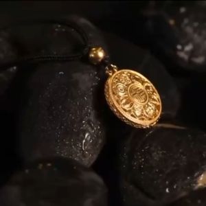 KING WEALTH NECKLACE Jewelry 18K Saudi Gold Plated Lucky Money Necklace for Women Men