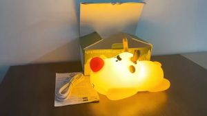 โคมไฟกวางเรนเดียร์ซิลิโคนสุดน่ารักและอ่อนนุ่ม โคมไฟตกแต่งห้อง โคมไฟตั้งโต๊ะข้างเตียง ของขวัญสุดพิเศษสุดน่ารัก