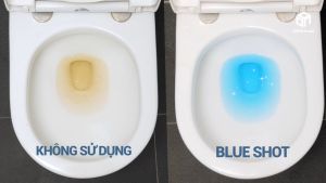 HÀNG CAO CẤP - Combo 5 Vỉ vệ sinh khử mùi hôi tự động làm sạch bồn cầu Blueshot Hàn Quốc - Dùng lâu tan 1 viên dùng được cả tháng nước màu xanh đẹp