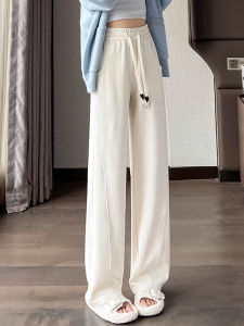 plus Size Mom Wide Leg Banana Pants Womens Autumn Winter Thickened Fleece Drape High Waist Straight Sport Pants