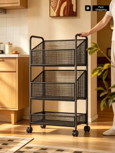 WUBUWEI | Multifunctional Movable Kitchen Rack